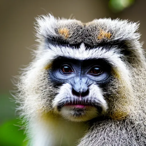 Prompt: otocolobus manul extreme closeup