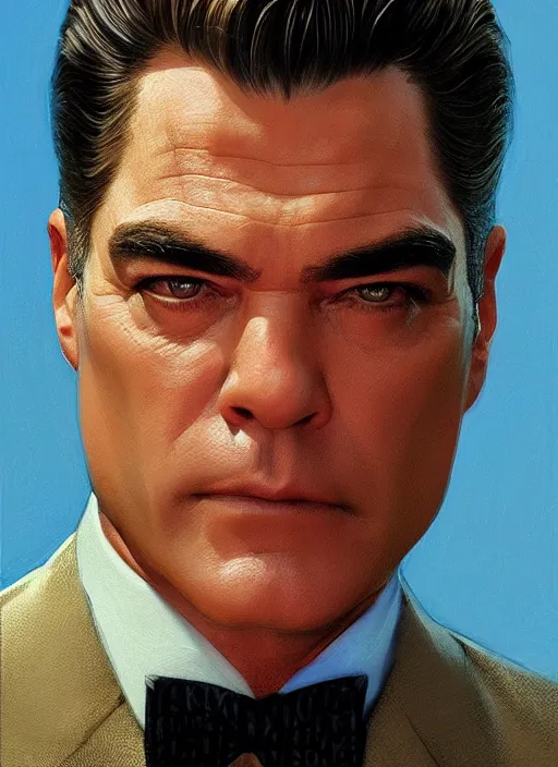 Prompt: Portrait of Ray Liotta from Goodfellas (1990), intricate, highly detailed, centered, digital painting, artstation, concept art, smooth, sharp focus, illustration, artgerm, donato giancola, Joseph Christian Leyendecker, WLOP, Artgerm