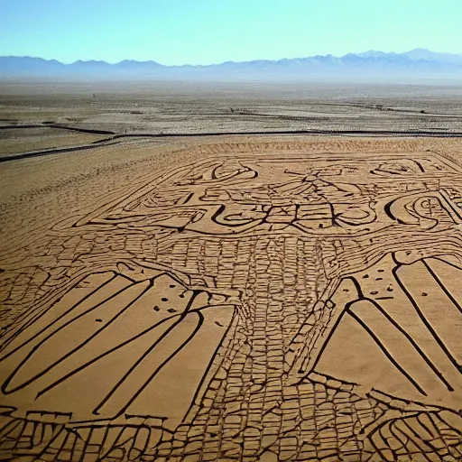 Image similar to Nazca lines representing AI