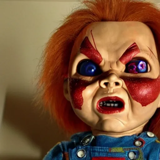 Image similar to Chucky the killer doll from the movie Child's Play