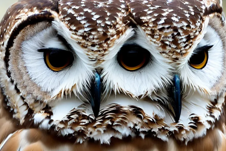 Image similar to owls looking directly into the focal point of the camera