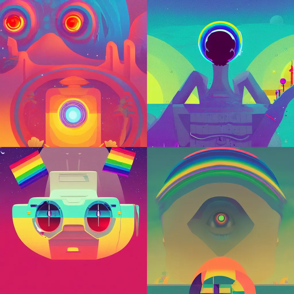 Prompt: 👁 🕳 🌈 by james gilleard