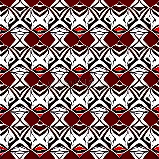 Prompt: geometric patern, white and red colour, bold, simple, modern, illustration, lines, african pattern