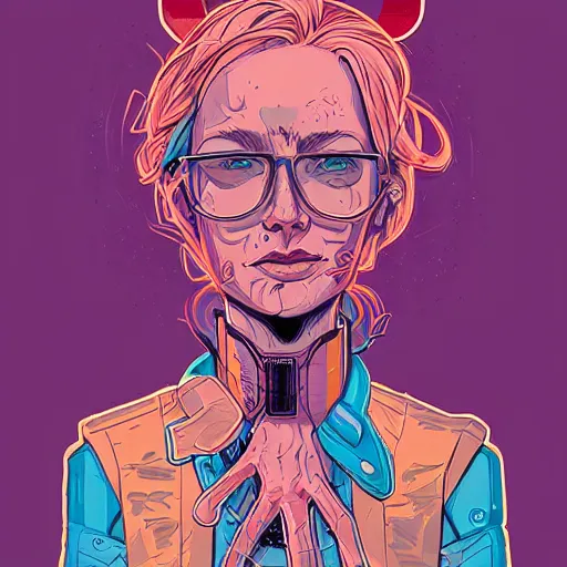 Image similar to awesome character portrait by josan gonzales