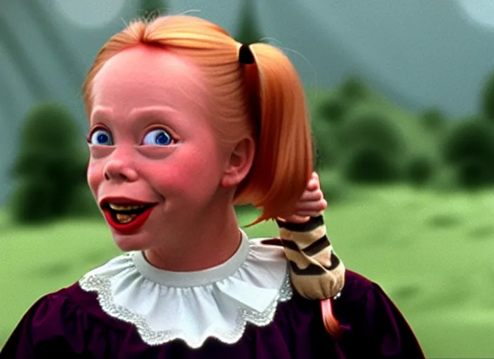 Image similar to film still of donald trump as pippi longstocking, 8 k