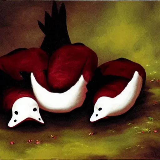 Image similar to vampire ducks