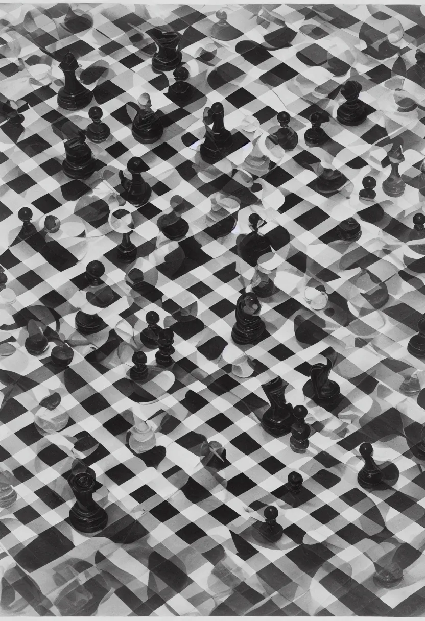 Image similar to infinite chessboard, archival pigment print by Marcel Duchamp and Irving Penn, 1919