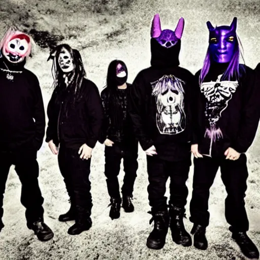 Image similar to slipknot my little pony