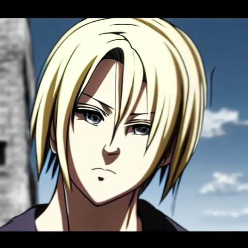 Prompt: anime screenshot of Annie Leonhart, detailed face, attack on titan anime style, atmospheric anime