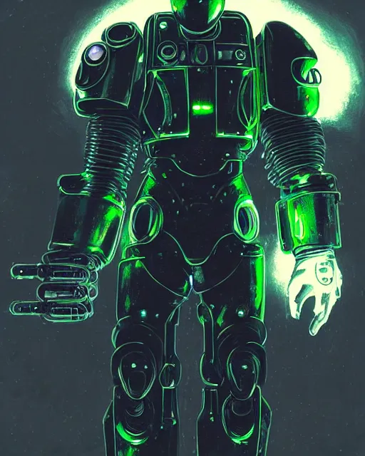Image similar to luigi in a mech scifi suit matrix with chrome and small lights by, fantasy character portrait, ultra realistic, futuristic background by laurie greasley, concept art, intricate details, highly detailed by greg rutkowski, gaston bussiere, craig mullins, simon bisley