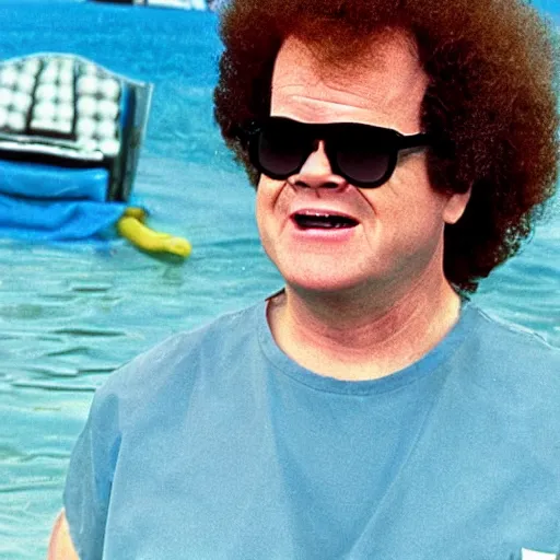 Prompt: Dr. Steve Brule appears in Bay Watch