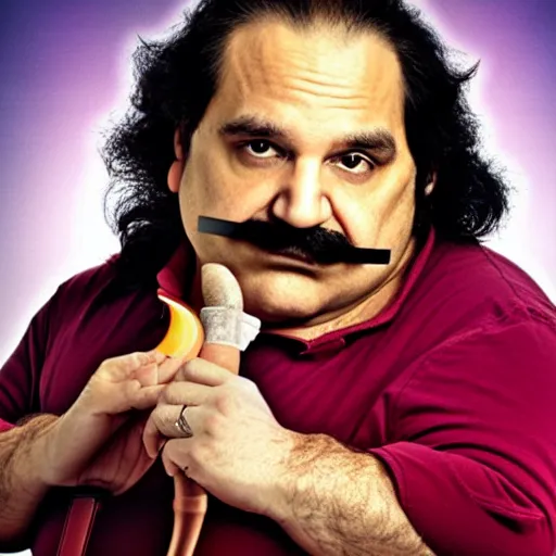 Image similar to live-action-Wario-hollywood movie casting, played by Ron Jeremy, posing for poster photography