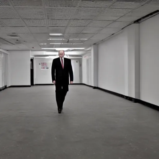 Image similar to vladimir putin in the scp foundation basement floor, photo