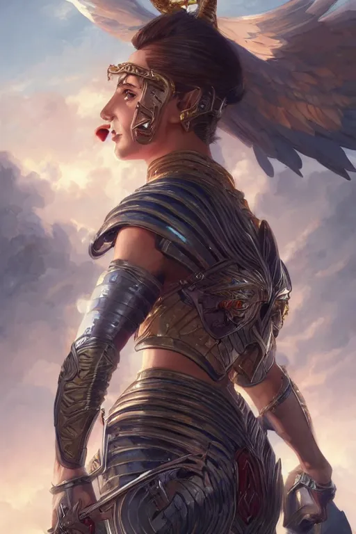 Image similar to amazon valkyrie athena, d & d, fantasy, portrait, highly detailed, headshot, digital painting, trending on artstation, concept art, sharp focus, illustration, art by artgerm and greg rutkowski and magali villeneuve