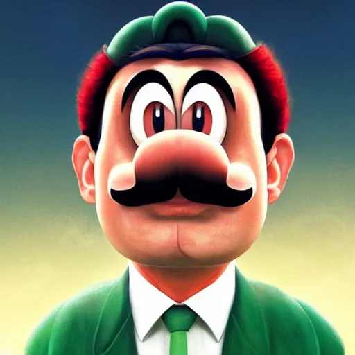 Prompt: face icon stylized minimalist of mr. bean as luigi, poltergeist 1 9 8 2, loftis, cory behance hd by jesper ejsing, by rhads, makoto shinkai and lois van baarle, ilya kuvshinov, rossdraws global illumination