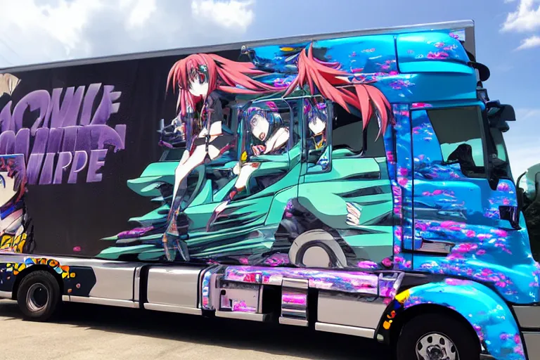 Image similar to anime-truck-wrap-side-shot