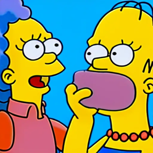 Prompt: photo of homer simpson eating marge simpson's head, hd, 4 k, detailed