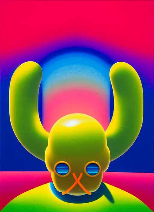 Prompt: detach by shusei nagaoka, kaws, david rudnick, airbrush on canvas, pastell colours, cell shaded, 8 k
