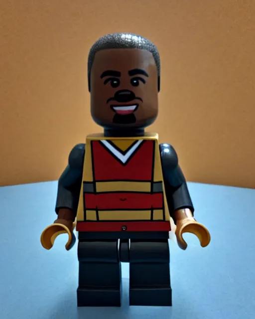 Image similar to Kanye West as a Lego figure