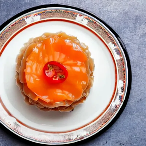 Image similar to russian aspic on the plate