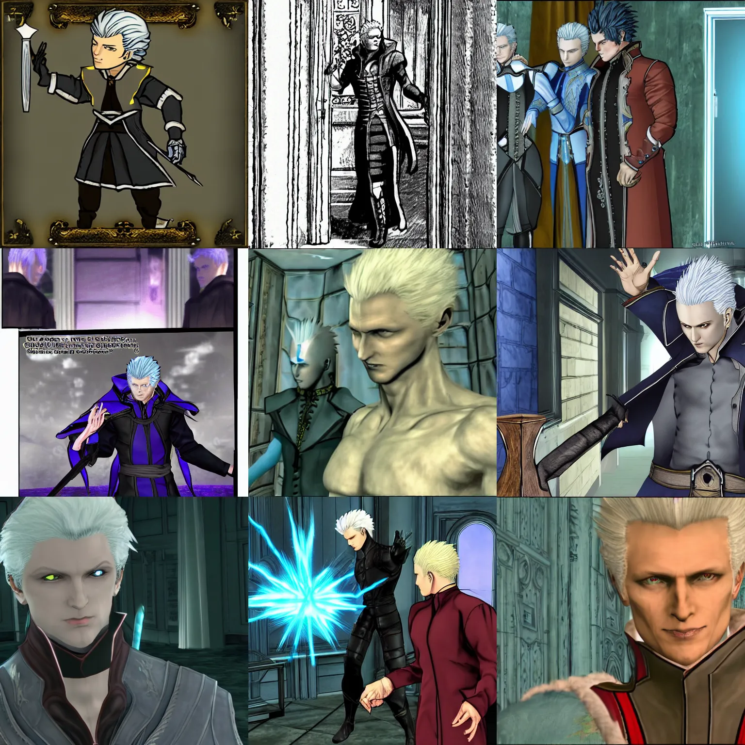 Prompt: Vergil has fallen into the backrooms