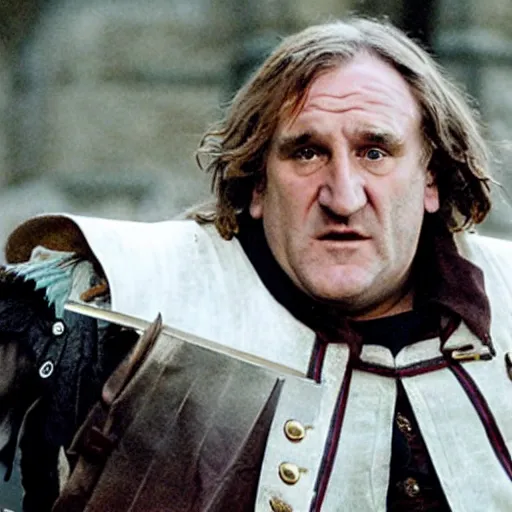 Prompt: Still of Gérard Depardieu in Cyrano de Bergerac