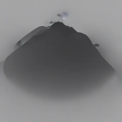 Prompt: “ aerial view of a mountain, fog on the ground, voxel, sharp lines ”