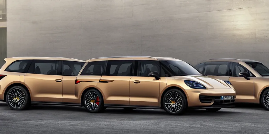 Image similar to “2021 Porsche Minivan, ultra realistic, 4K, high detail”