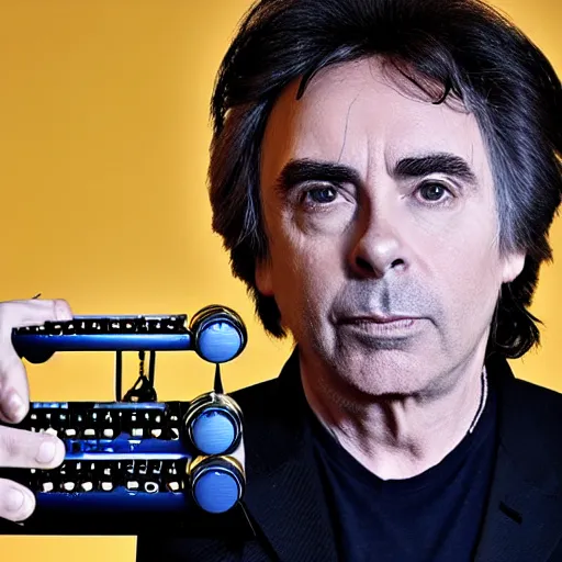 Image similar to Jean Michel jarre playing oxygene