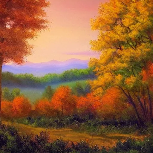 Image similar to Autumn hills of Tennessee, Bob Ross