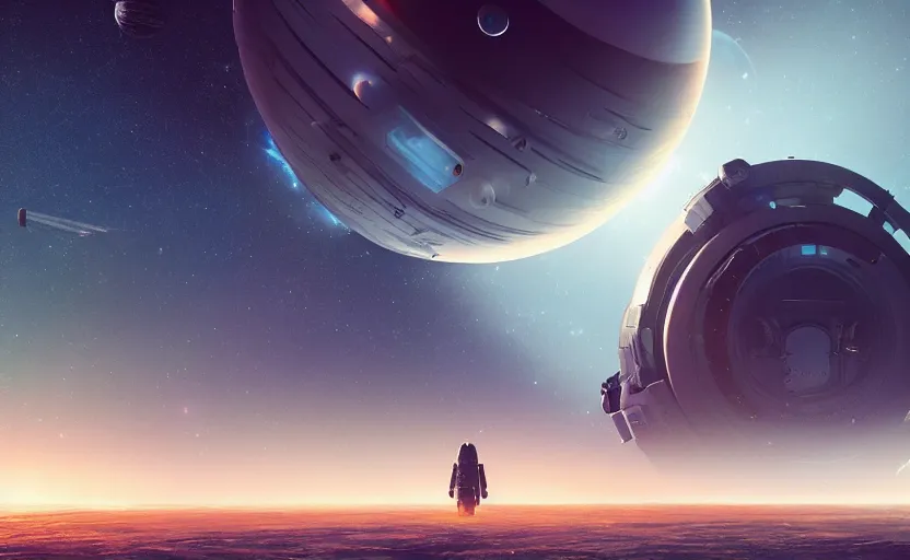 Image similar to A scene from Interstellar of Miller's planet, environment concept, digital art, Beeple, unreal engine, WLOP, trending on artstation,