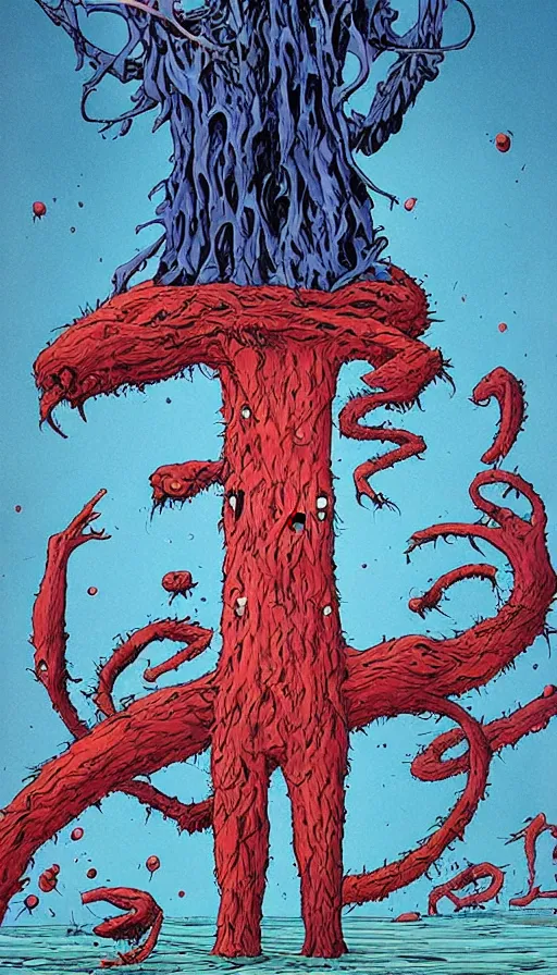 Prompt: the end of the world, by alex pardee