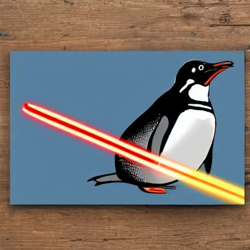 Image similar to the jedi penguin