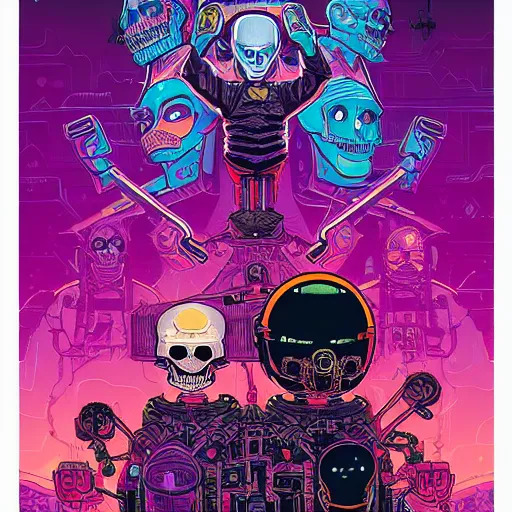 Image similar to Love Death + Robots, by josan gonzales and Dan Mumford