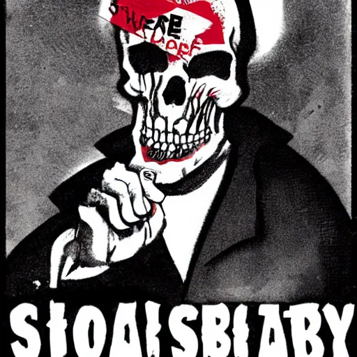 Prompt: socialism with spooky scary characteristics