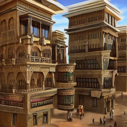 African Towers Oriental Traditional Architecture Stable Diffusion