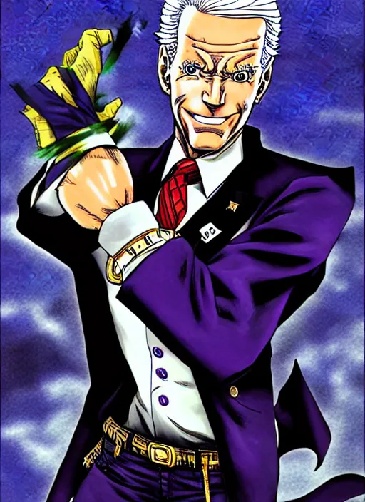 prompthunt: Donald trump as jotaro kujo in jojo's bizarre