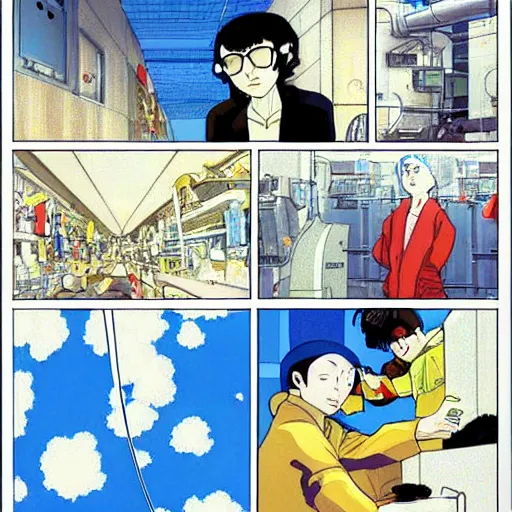 Prompt: nuclear power helping the planet by satoshi kon