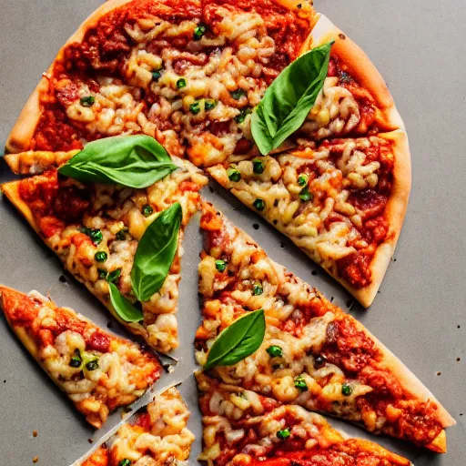 Image similar to risotto pizza 8 k award winning food photography