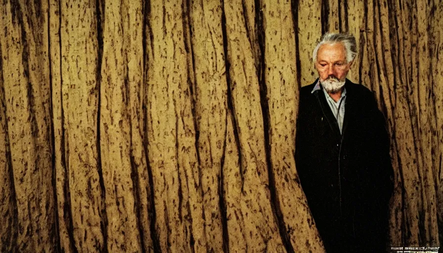 Image similar to movie still by tarkovsky portrait of an old man with trypophobia, cinestill 8 0 0 t 3 5 mm, heavy grain, high quality, high detail