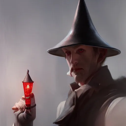 Prompt: a vampire wearing a conical dunce cap, ultra high detailed, oil painting, greg rutkowski, charlie bowater, yuumei, yanjun cheng, unreal 5, daz, hyperrealistic, octane render, rpg portrait, dynamic lighting