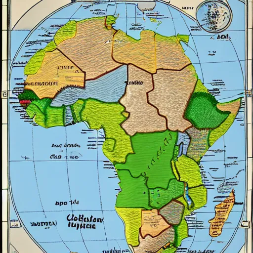 Image similar to a map of the evolution of the african continent.