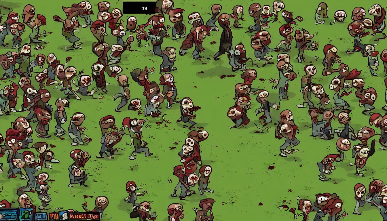 Prompt: Obama as Zombie in plants Vs zombie, screenshot
