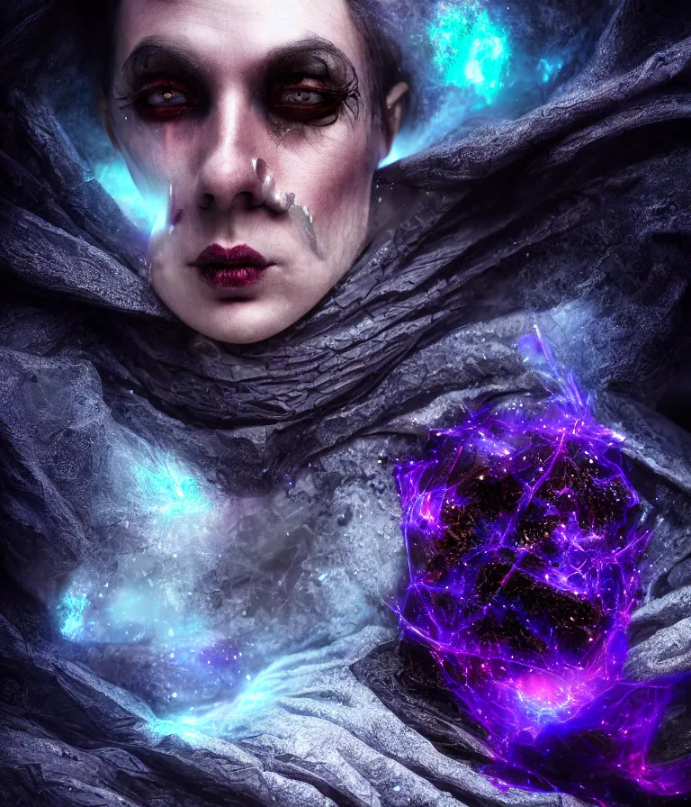 Image similar to impressive ominous front!! shot photo of a court jester character fine portrait fine portrait mesmerizing fractal hyper cubes platinum cracked dark future hyper dimensional space galactic crystal nebula edges elegant detailed intricate concept artstation sharp focus ray tracing cinematic masterpiece temporal corruption beeple wlop germ 8 4 k scifi glossy hyper realistic illustration canon eos r 3 fujifilm x - t 3 0 sony alpha a 6 6 0 0