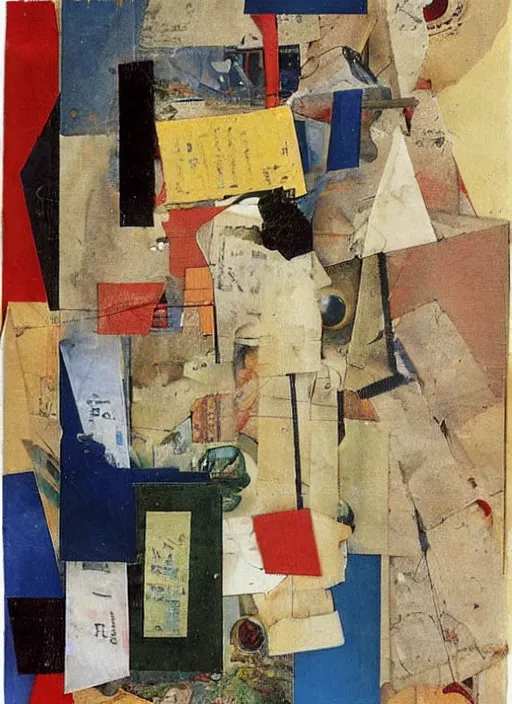 Image similar to an artwork by kurt schwitters