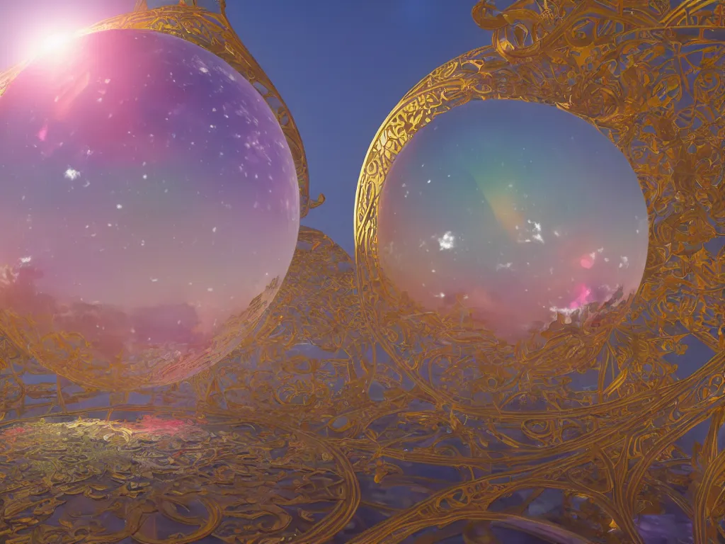 Prompt: 3 d render, sunlight study, the universe is a spheroid region 7 0 5 meters in diameter, art nouveau, by juan bautista de espinosa and ( ( ( ( ( lisa frank ) ) ) ) ), 8 k, sharp focus, octane render