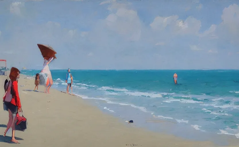 Image similar to a day at the beach by Atey Ghailan and Garmash, Michael