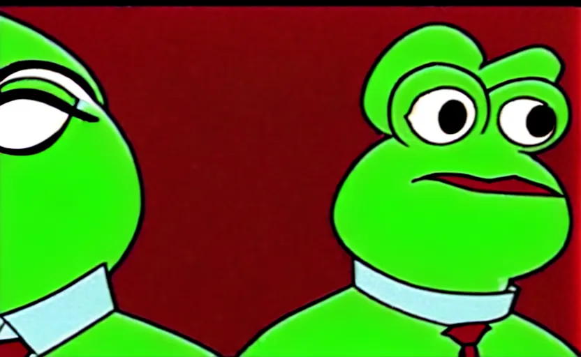 Image similar to frame from pepe detective movie
