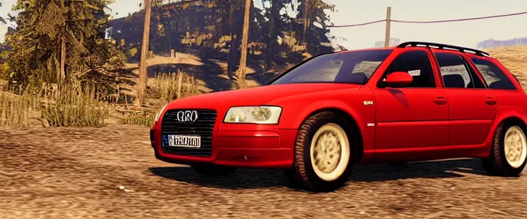 Prompt: Audi A4 B6 Avant (2002) in Red Dead Redemption 2