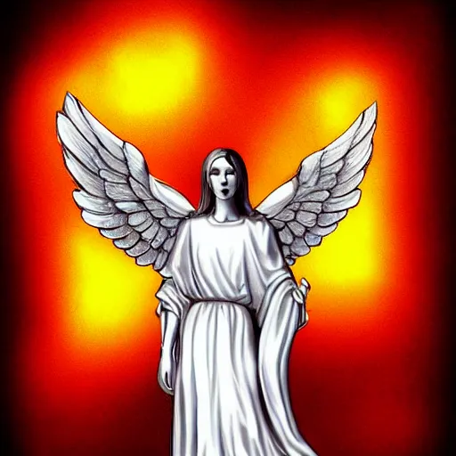 Image similar to A angelic lighter, digital art, red lighter, higly detailed,